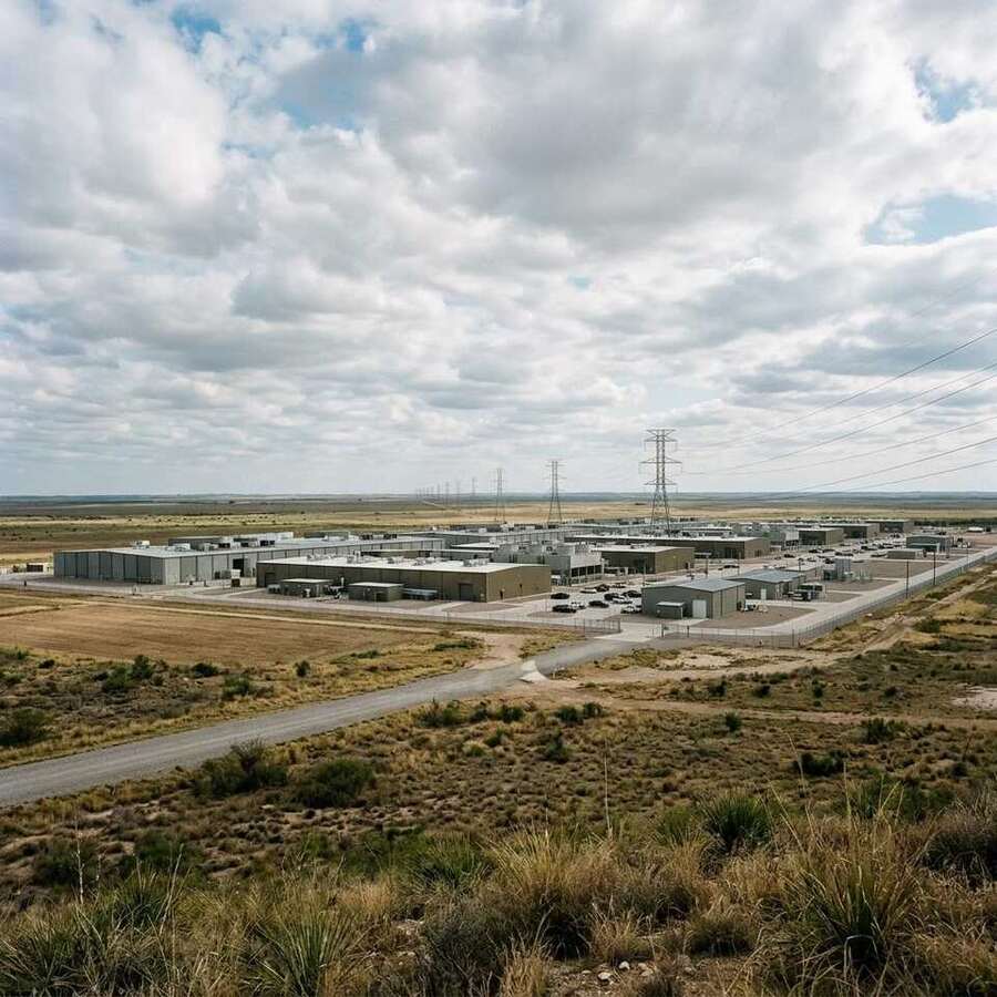 Texas neighborhood near a data center